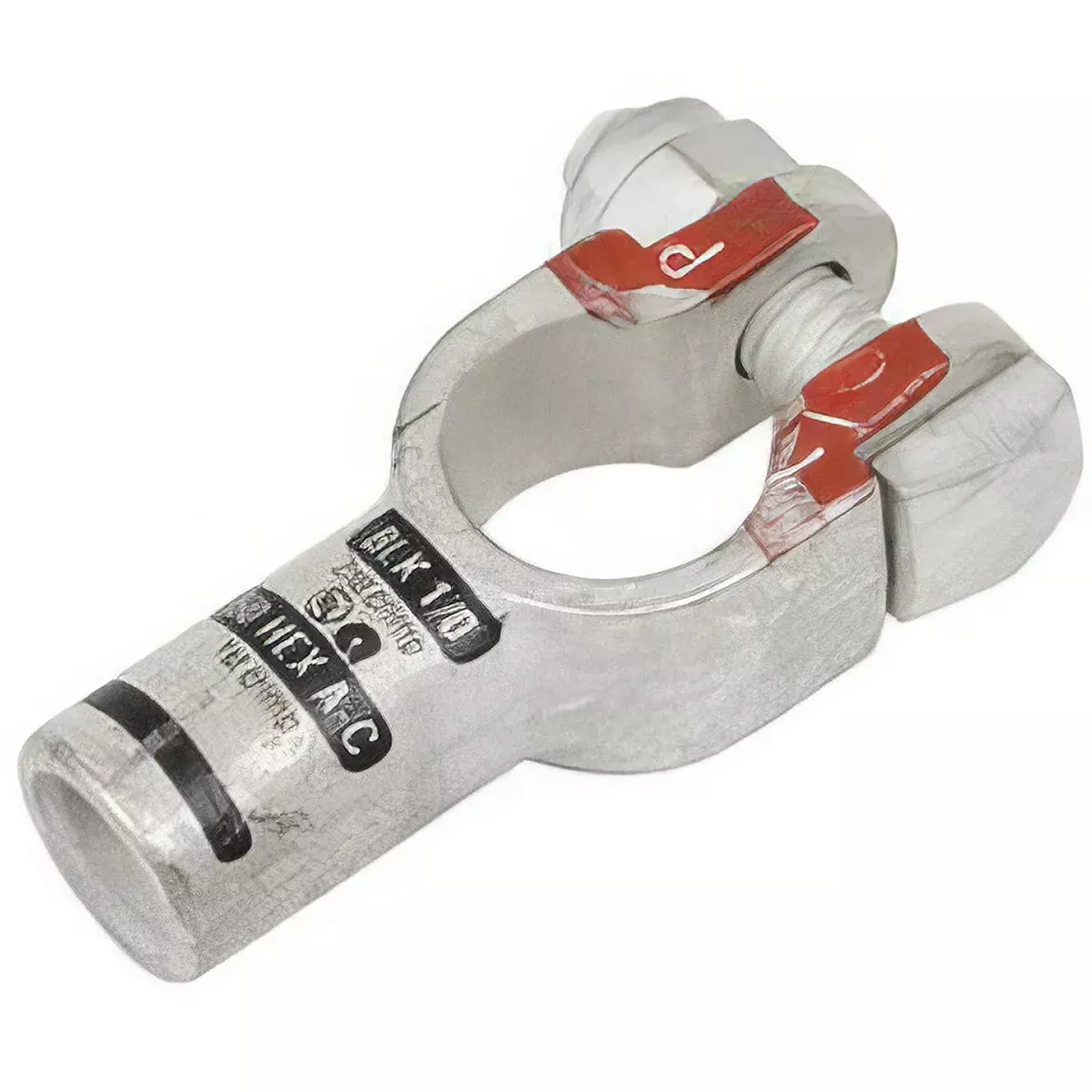 1/0 AWG TOP POST - STRAIGHT CRIMP/SOLDER POSITIVE BATTERY TERMINAL
