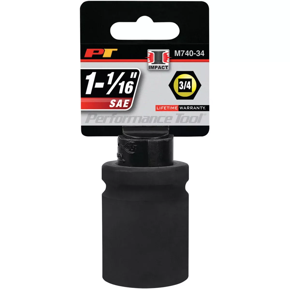 1-1/16 INCH X 6 POINT STANDARD IMPACT SOCKET - 3/4 INCH DRIVE