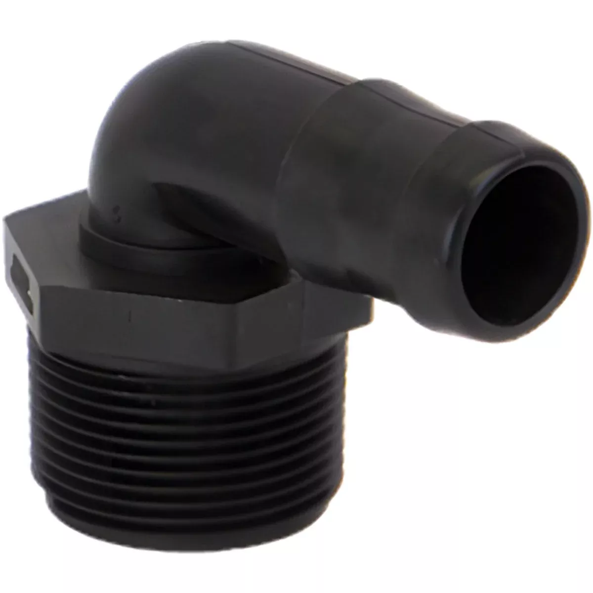 1-1/4 INCH X 1 INCH MNPT X HOSE BARBPOLY ELBOW - 90