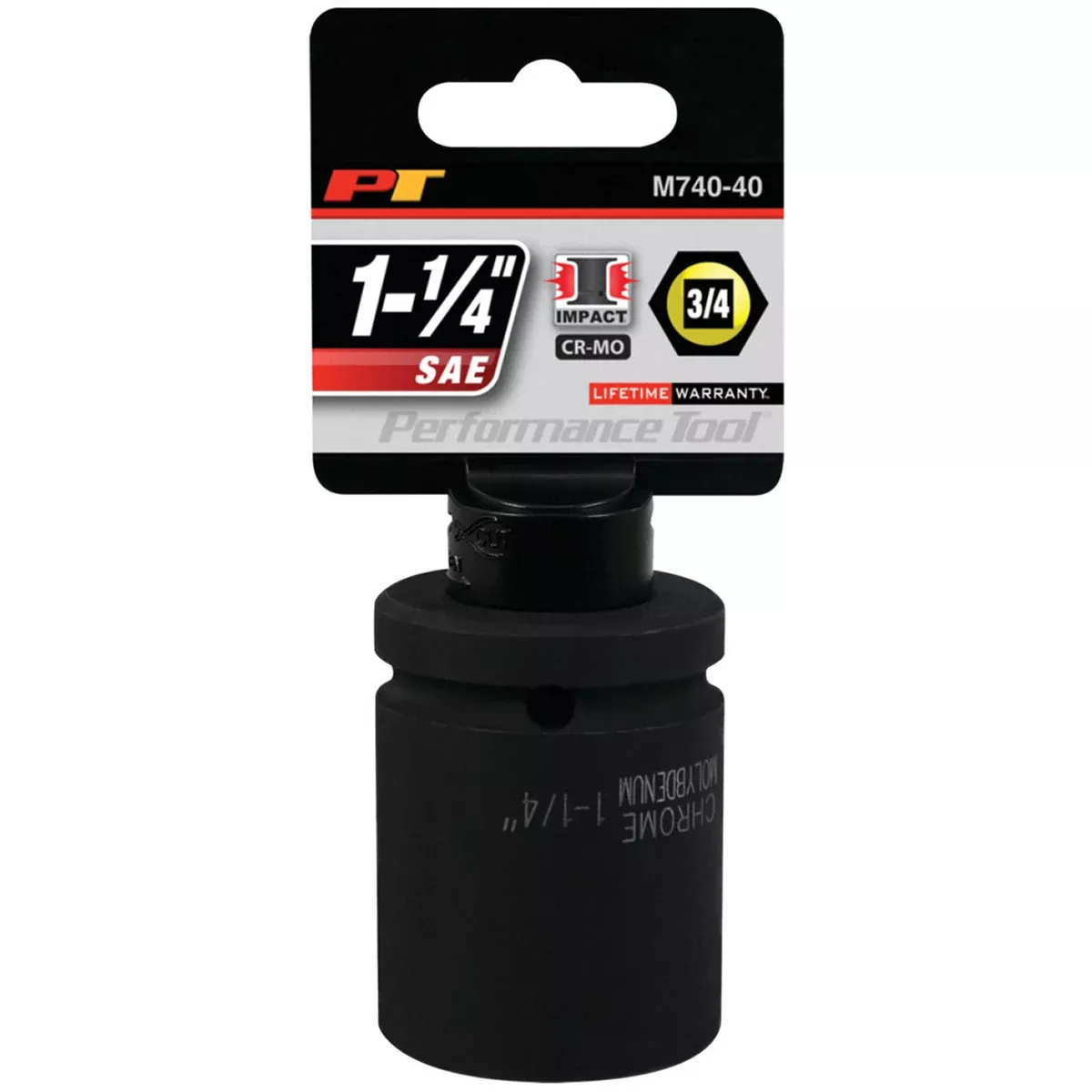 1-1/4 INCH X 6 POINT STANDARD IMPACT SOCKET - 3/4 INCH DRIVE