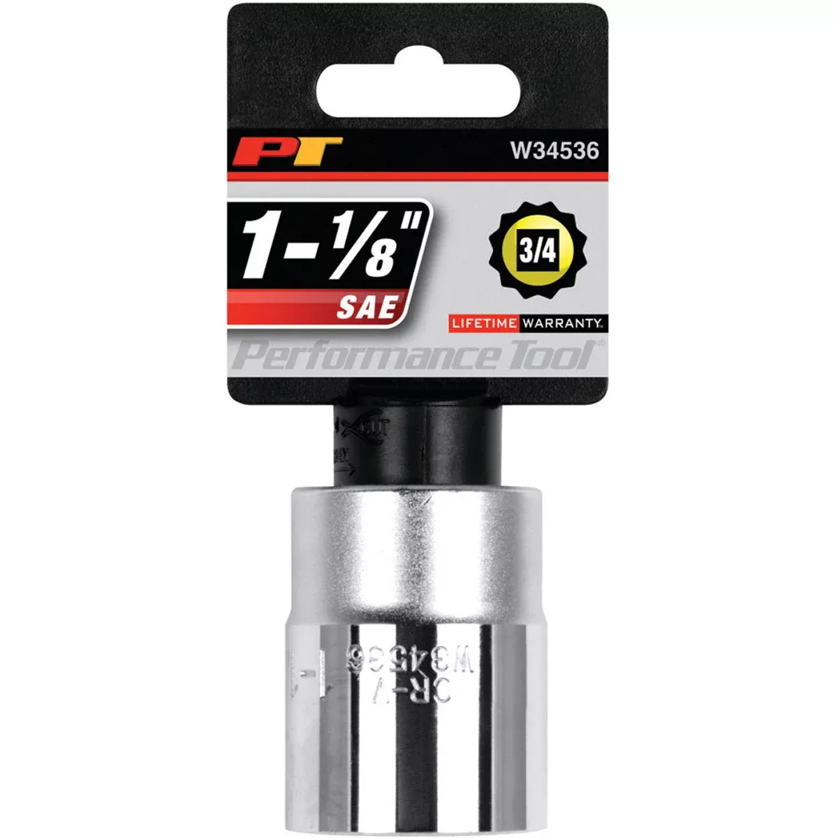 1-1/8 INCH X 12 POINT STANDARD IMPACT SOCKET - 3/4 INCH DRIVE