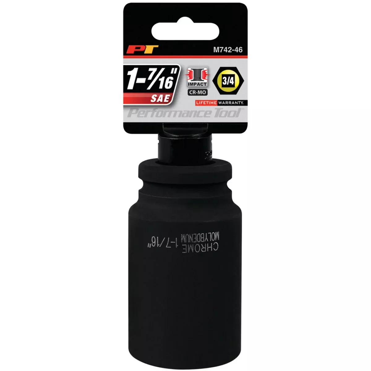1-7/16 INCH X 6 POINT DEEP WELL IMPACT SOCKET - 3/4 INCH DRIVE