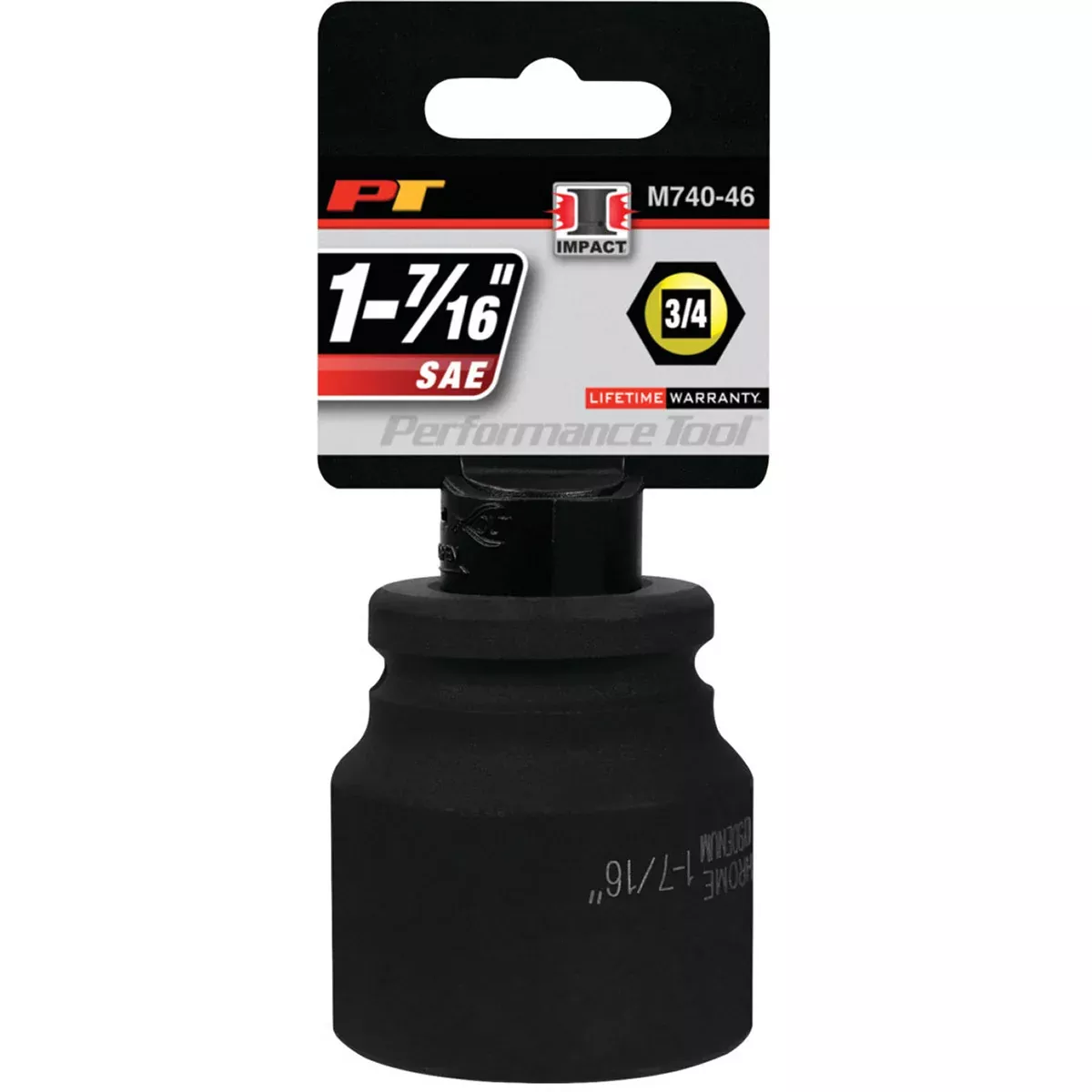 1-7/16 INCH X 6 POINT STANDARD IMPACT SOCKET - 3/4 INCH DRIVE