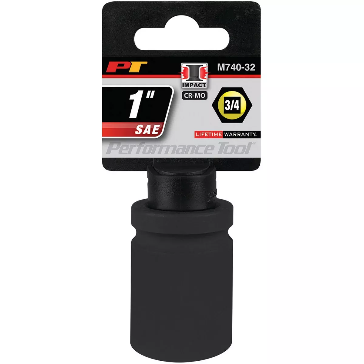 1 INCH X 6 POINT STANDARD IMPACT SOCKET - 3/4 INCH DRIVE