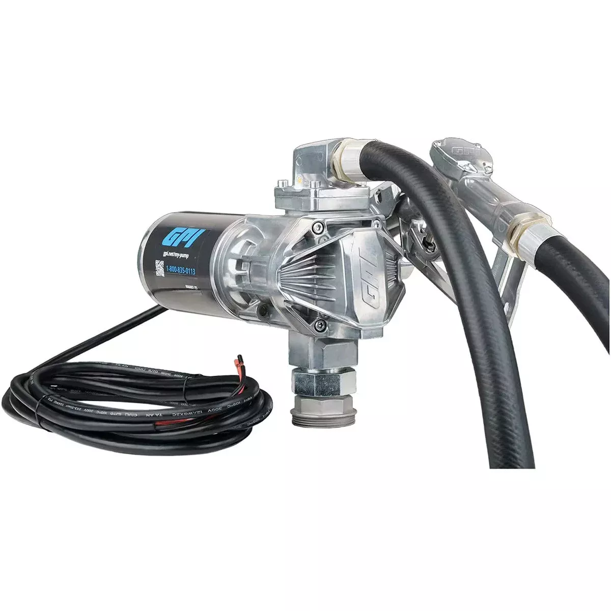 12 VOLT G20 FUEL TRANSFER PUMP WITH HOSE AND MANUAL NOZZLE - 20 GPM