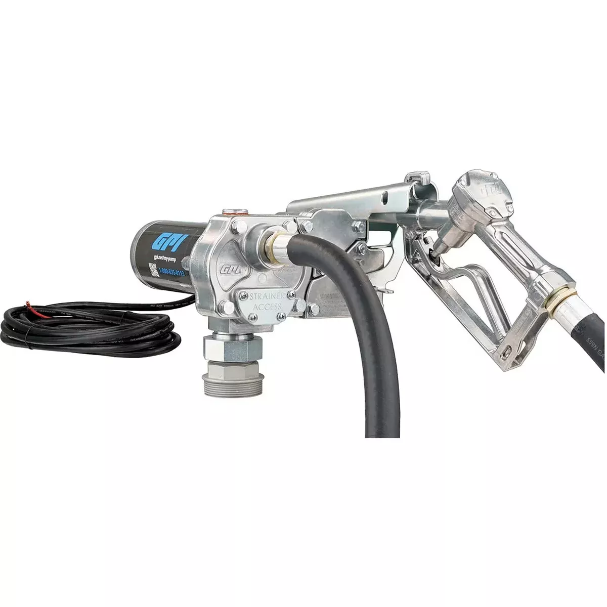 12V M-150 FUEL TRANSFER PUMP WITH MANUAL NOZZLE - 15 GPM