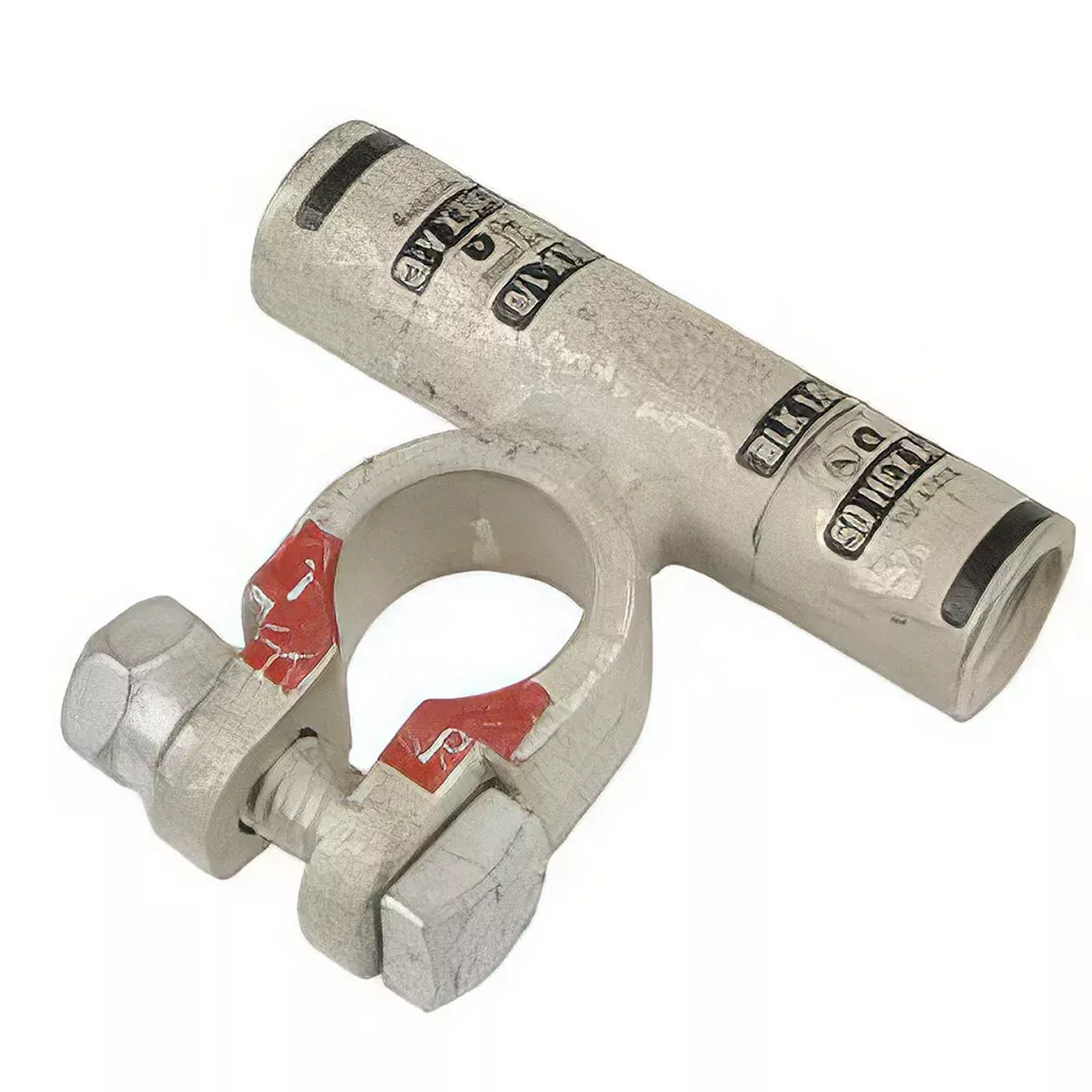 2/0 AWG TOP POST - FLAG CRIMP/SOLDER POSITIVE BATTERY TERMINAL