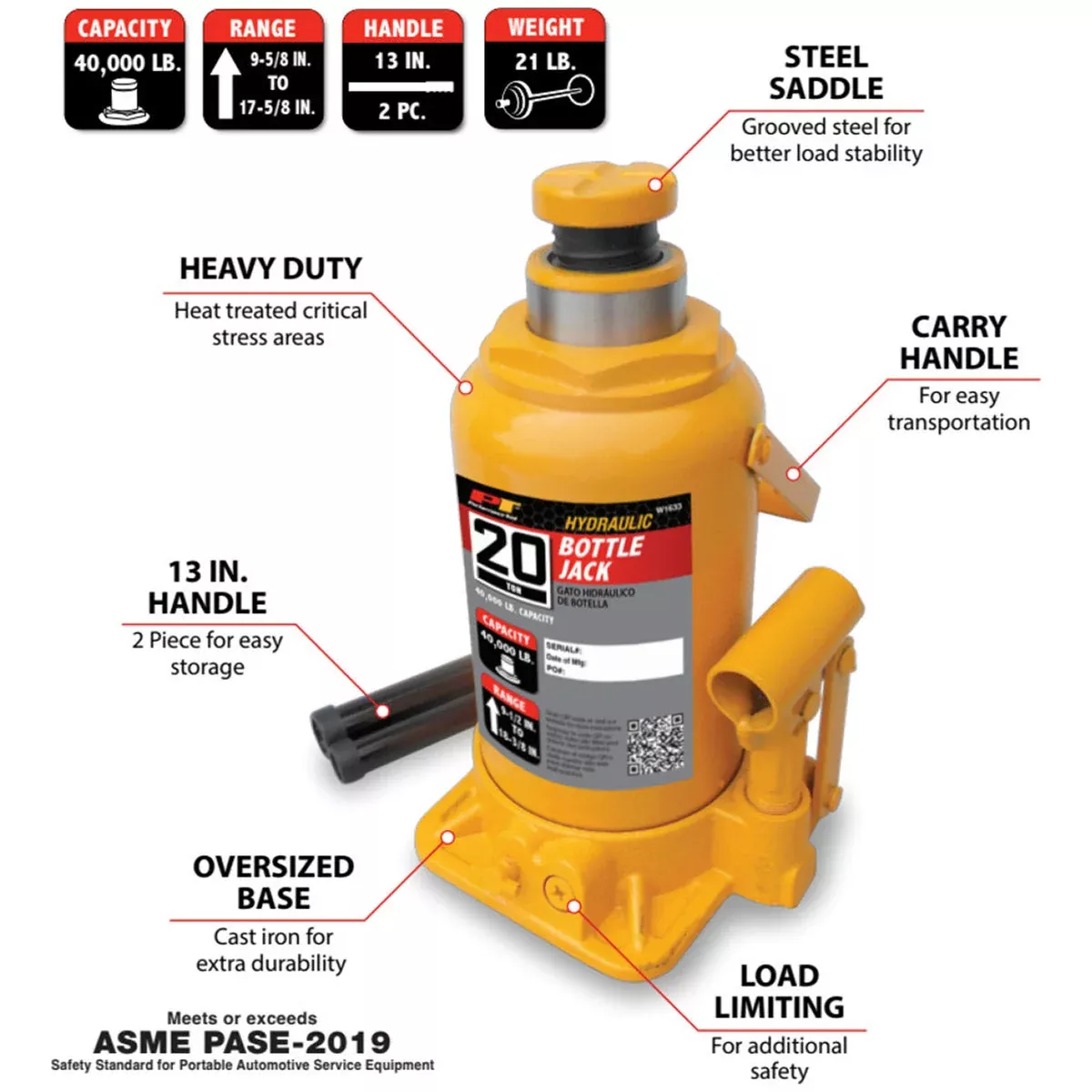 20 TON HYDRAULIC BOTTLE JACK