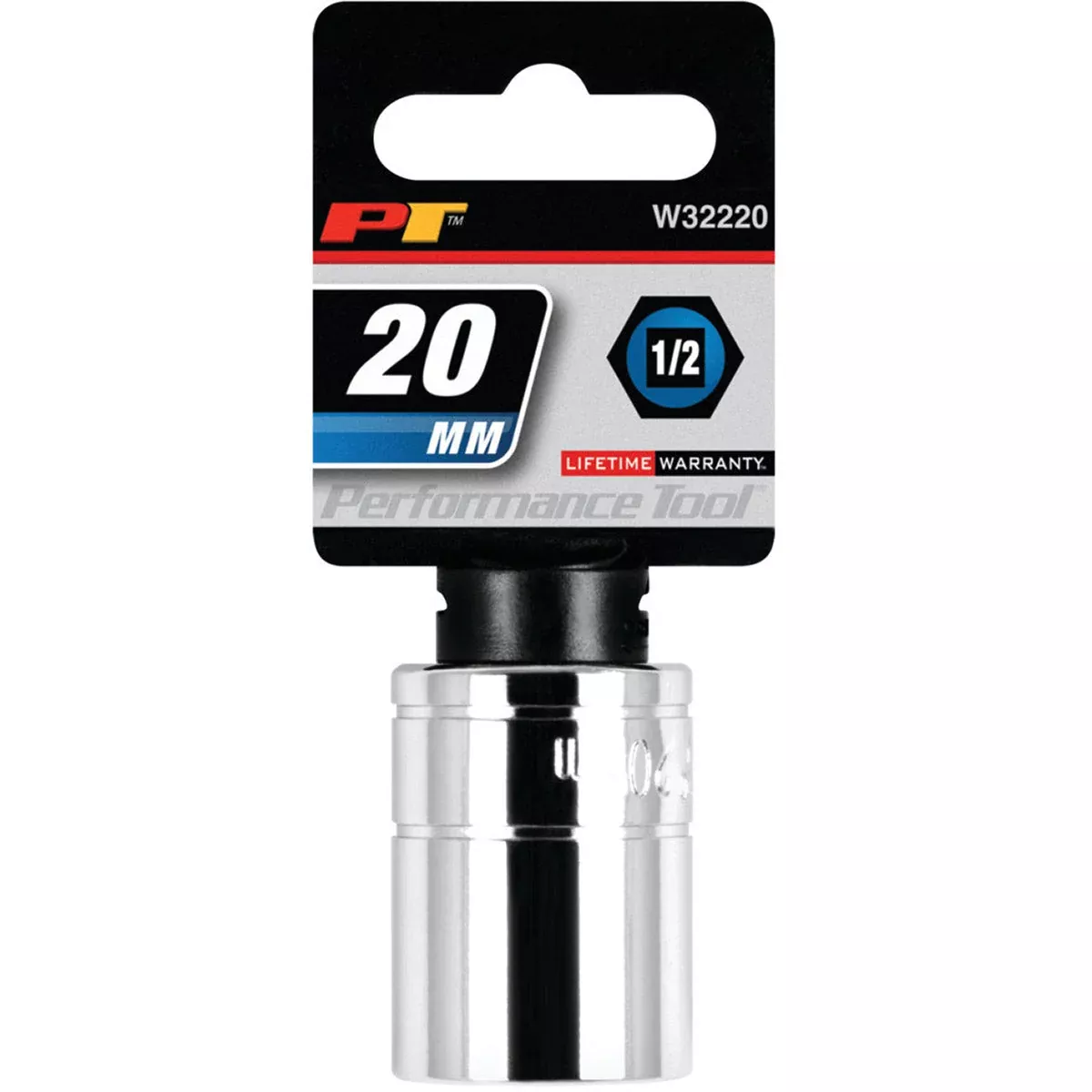 20MM X 6 POINT STANDARD IMPACT SOCKET - 1/2 INCH DRIVE