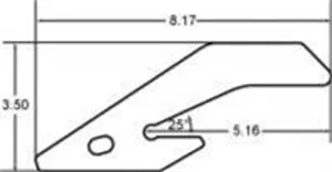 23 Series Tooth Bar Shank for Bucket Tooth Bars and Excavator Attachments