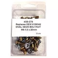 25 PC OVAL SHOULDER BOLT / NUT KIT M6x20mm - REPLACES JD BOLT # H158342