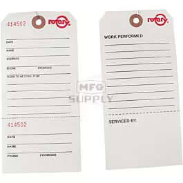 3-1/4" X 6-1/4" Service Repair Tags (Pkg Of 100)