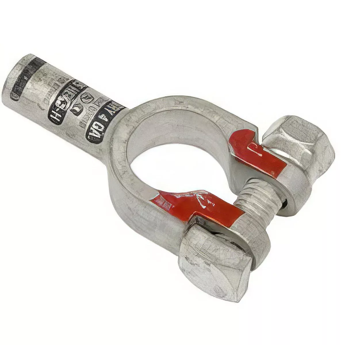 4 AWG TOP POST - STRAIGHT CRIMP/SOLDER POSITIVE BATTERY TERMINAL