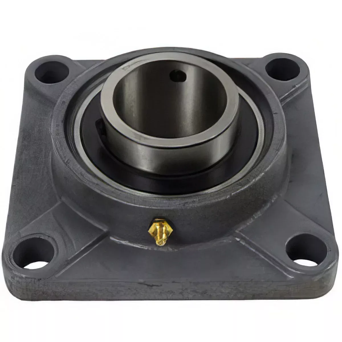 4 HOLE CAST IRON FLANGE WITH 2-3/16" BEARING - SET SCREW LOCK
