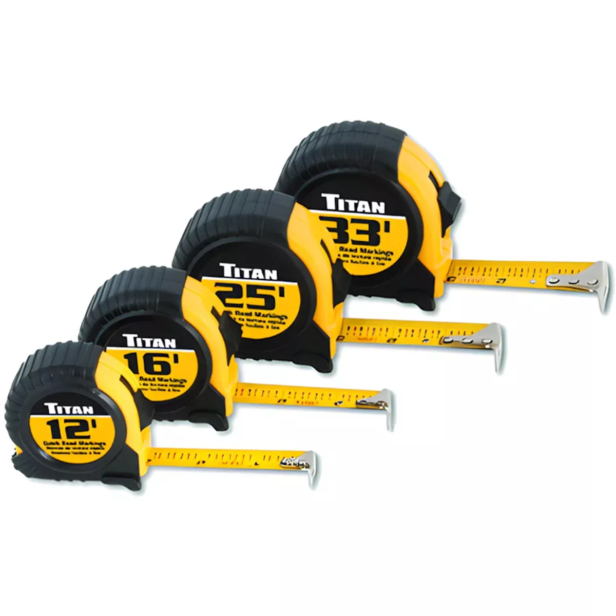 4 PIECE TAPE MEASURE SET