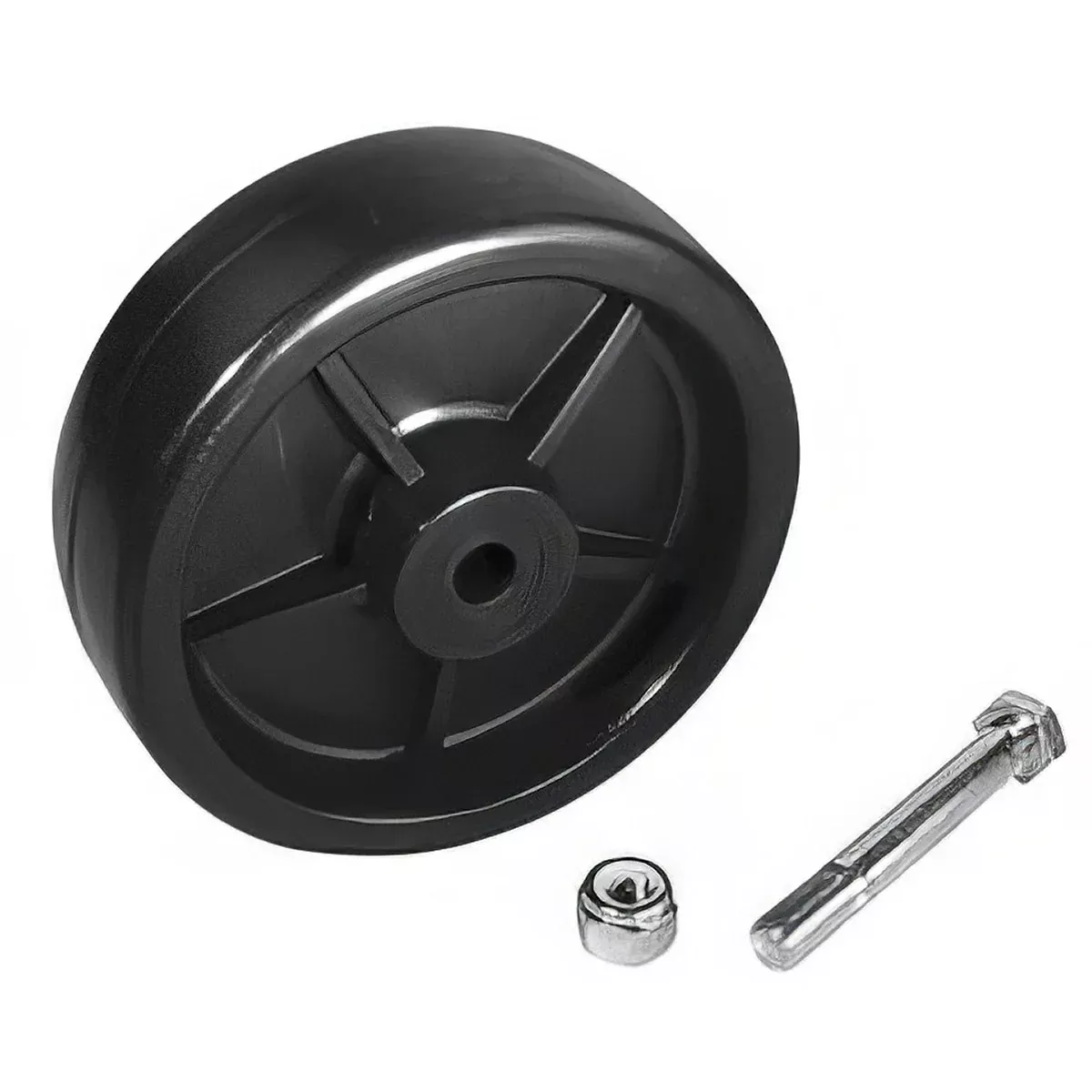 6 INCH POLY WHEEL, NUT & BOLT 130, 150, 160 SERIES