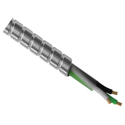 AFC MC-Glide-Lite™ 12/2 Solid Copper BLACK/WHITE w/Ground, Aluminum Jacket (250ft Coil)