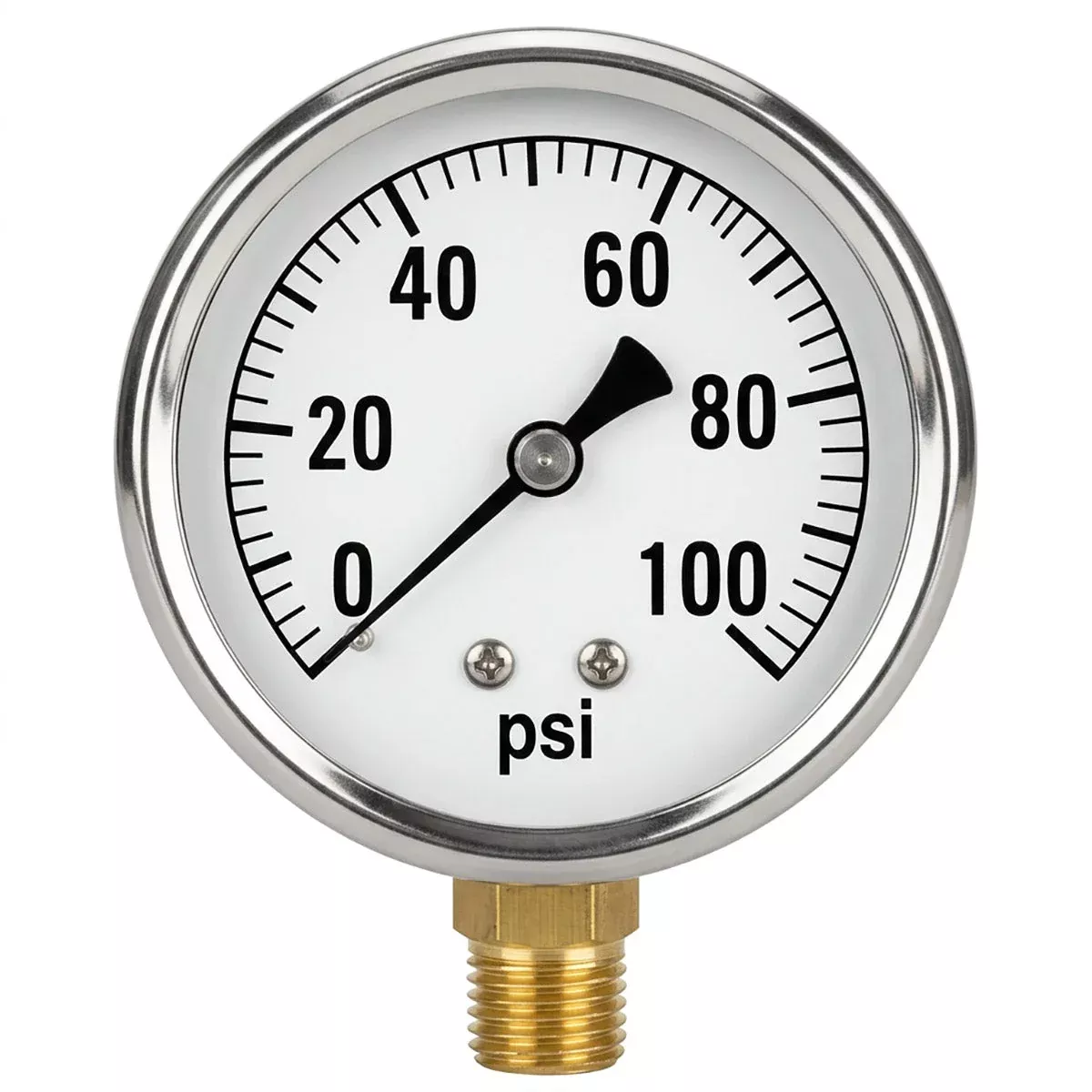 AgSmart Stainless Steel Gauge - 2-1/2" Diameter, 600 PSI, Liquid Filled