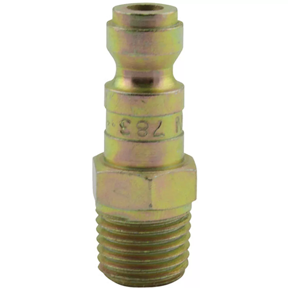 AIR COUPLER PLUG T-SERIES 1/4"MPT MILTON 2/CARD