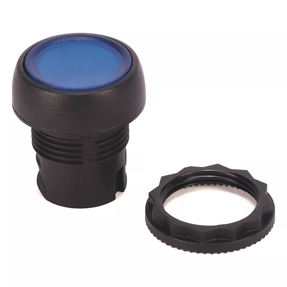 Allen-Bradley 800FP-LF6 Plastic Illuminated Flush Blue Momentary Push Button