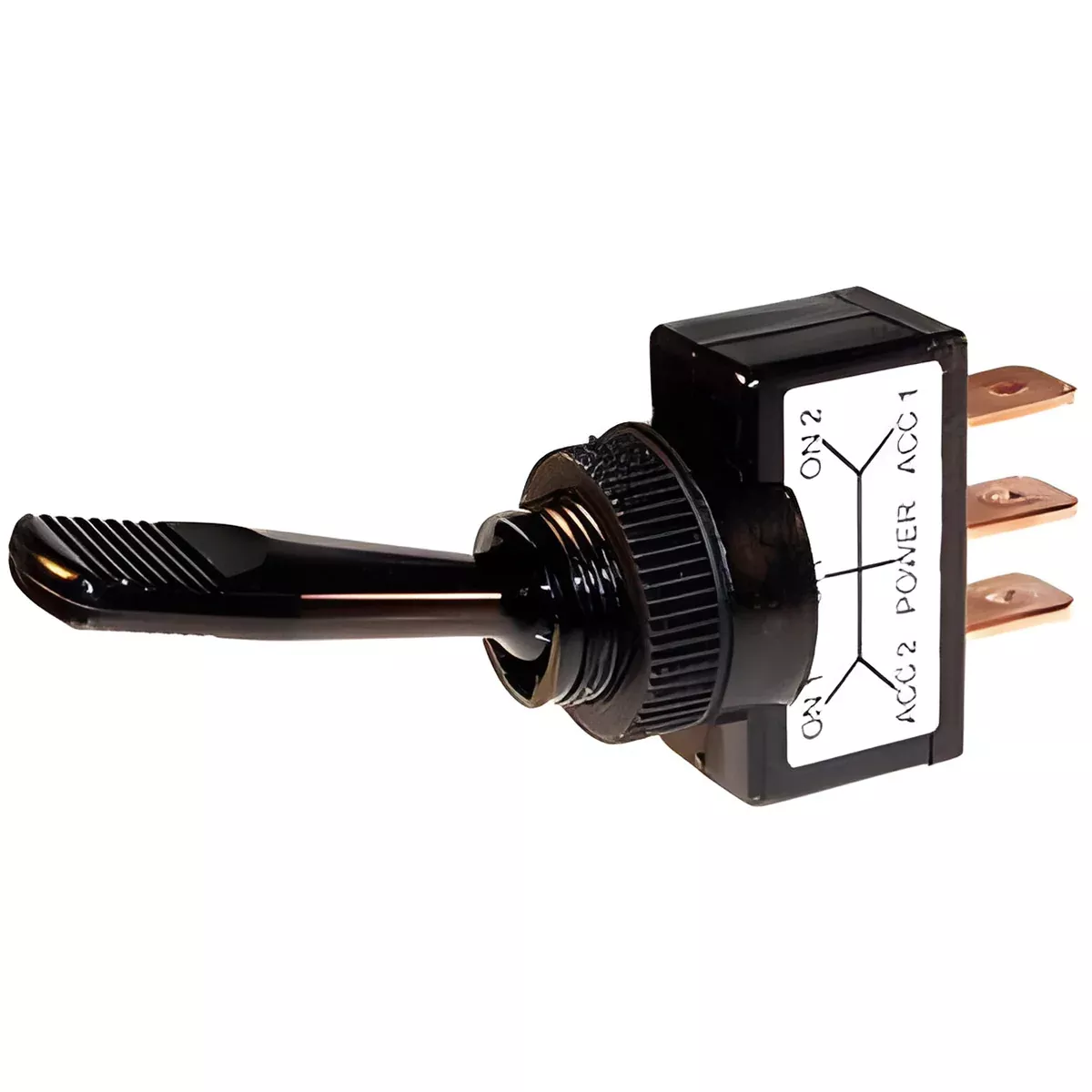 BLACK TOGGLE SWITCH SPDT 20A 12V