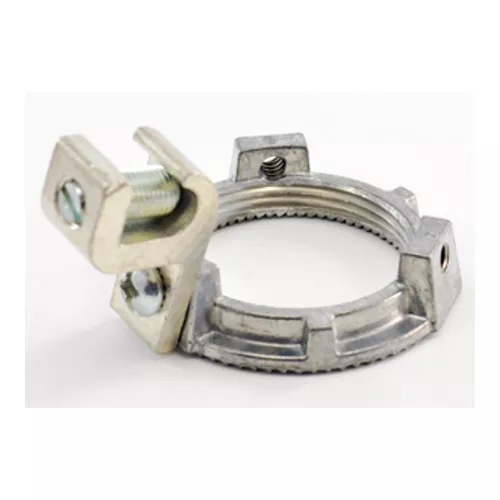 Bridgeport 165-G 1-1/2" Grounding Locknut, 14-1/0 Lug, Die Cast