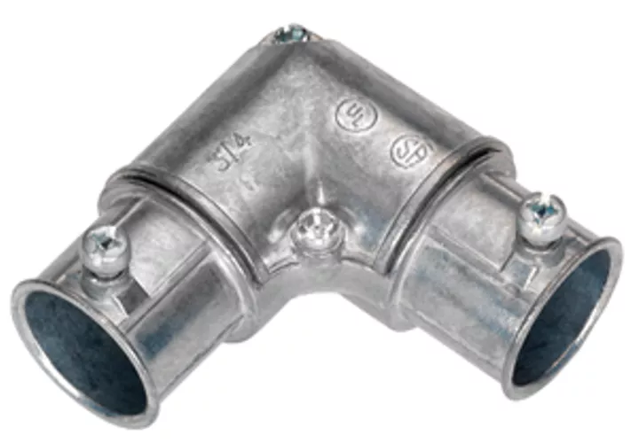 Bridgeport CE-75 3/4" Set Screw Inside Corner Elbow w/Cover, Die Cast