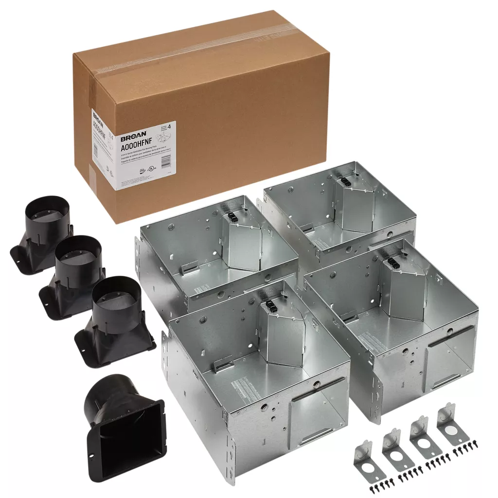 Broan A000HFNF Flex™ Series Bathroom Ventilation Fan Only Housing Pack, No Flange