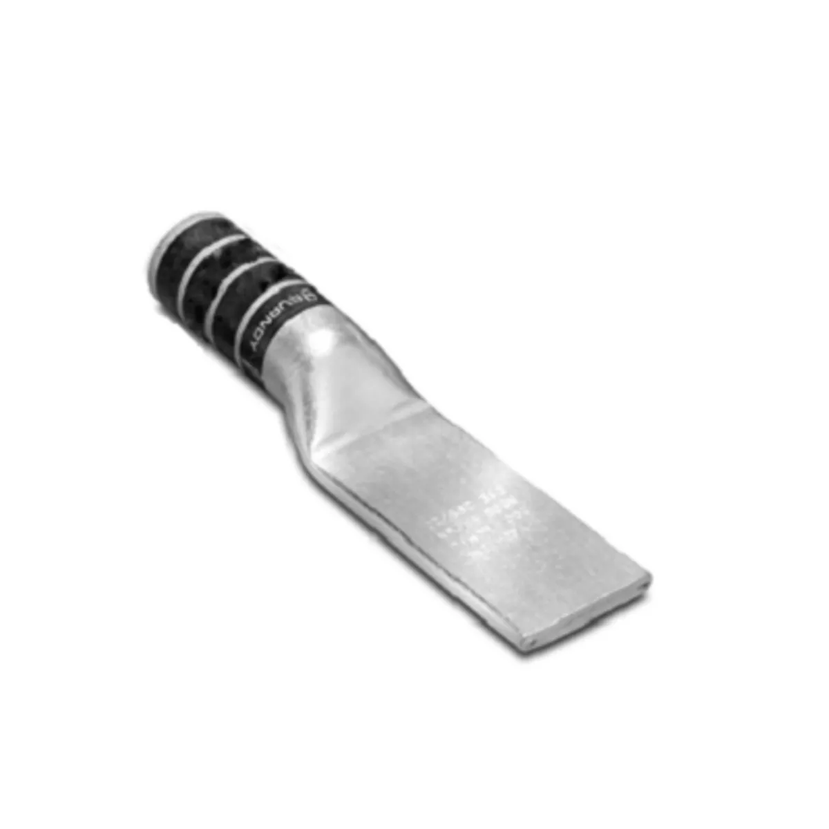 Burndy YA282NU Copper Compression Lug (Undrilled), 2 Hole w/o Inspection Window, 4/0 AWG, 1/2" Stud, Long Barrel, Tin Plated