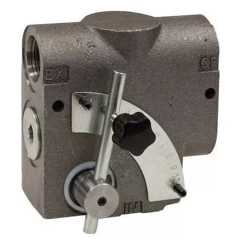 Buyers HFDL075SAE #12 SAE Side Ported Adjustable Flow Divider Valve 0-30 GPM