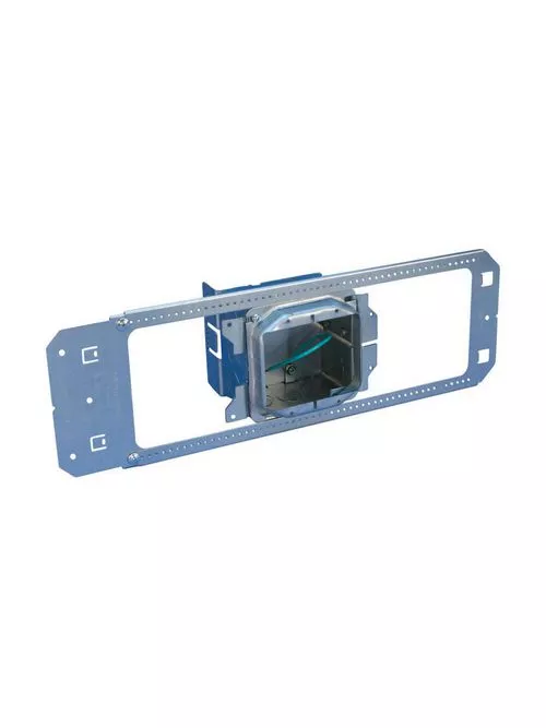 Caddy A1BF2G Caddy All-in-One Between-Stud With Removable Mud Ring, Single Box, 2 Gang, w/Ground, 5/8" Drywall, 3-5/8"