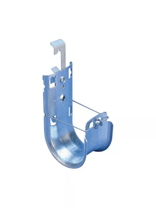 Caddy CAT21HP4Z34 J-Hook w/ Multi-Function Clip, 1-5/16" dia, 50 Cat5e / 40 Cat6 Capacity, 30lb Static Load, Pregalvanized Steel