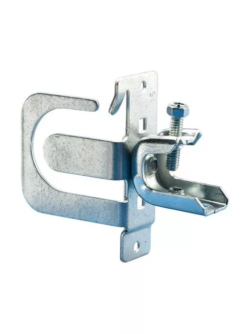 Caddy MCS50BC200 MC/AC Cable Support Bracket w/ Beam Clamp, 14-3 to 10-2 MC/AC, 4 Cable, 1/8"-5/8" Flange