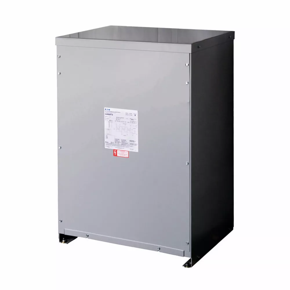 Cutler-Hammer V48M28T15NV General-Purpose Transformer, Dry Type Distribution, DT-3, Three-phase, PV: 480V, Taps: 2 at +2.5% FCAN, 4 at -2.5% FCBN, SV: 208Y/120V, 150?C, 15 kVA, Al windings , Frame: 912BN