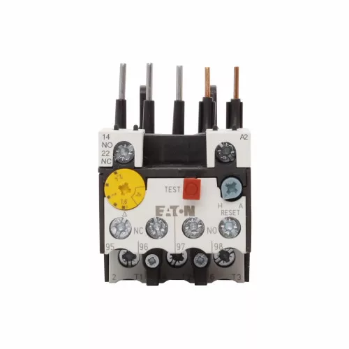 Cutler-Hammer XTOB2P4BC1 XT IEC bimetallic overload relay, 1.6-2.4A overload range, 45 mm Frame size, 1NO-1NC contact configuration, Direct to contactor mounting, used with 7-15A contactor, 10A trip typ