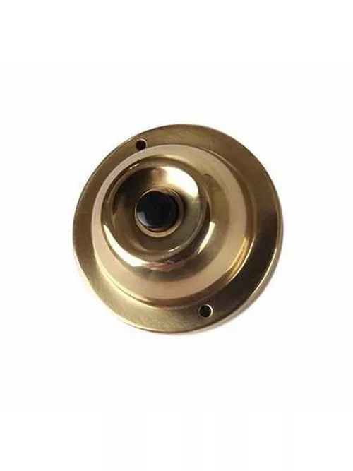 Edwards Signaling 600 48 VAC Momentary Solid Brass/Black Low Voltage Door Bell Push Button