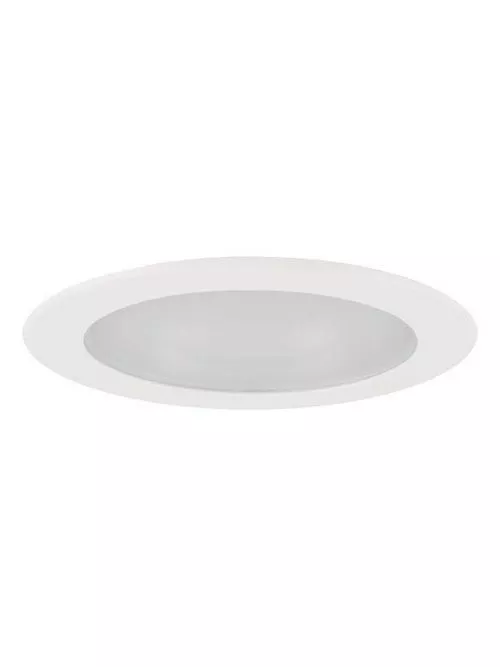 Elite Lighting B437WH 4 Inch White Smooth Frosted Lens Shower Trim