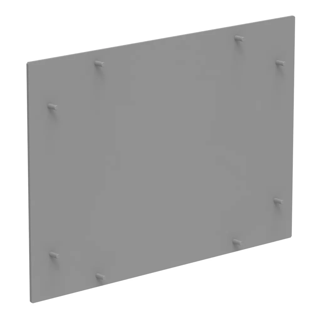 Hoffman CPFP3545 Replacement Front Plate, fits 350x 450mm, Lt Gray, Aluminum