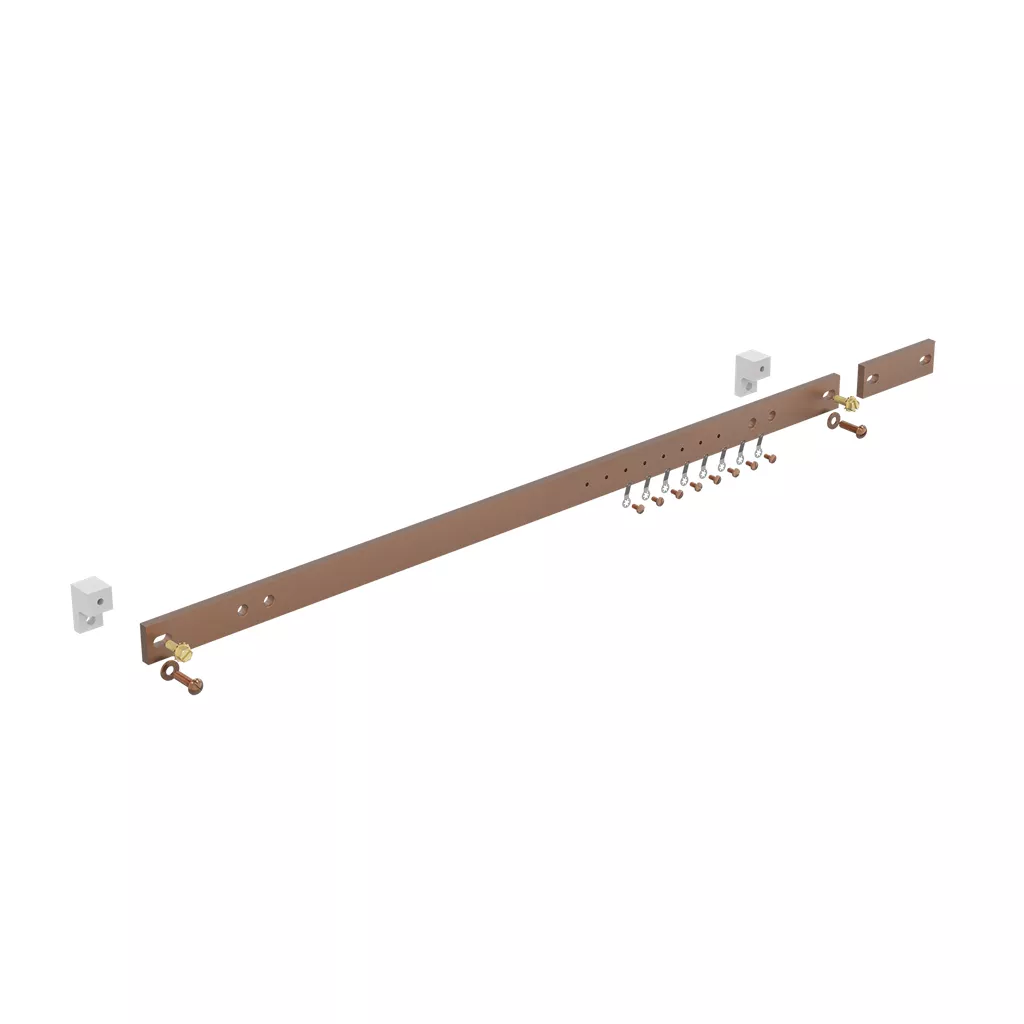 Hoffman DG19 Horizontal Ground Bar Kits, 1" x 19.25", Copper
