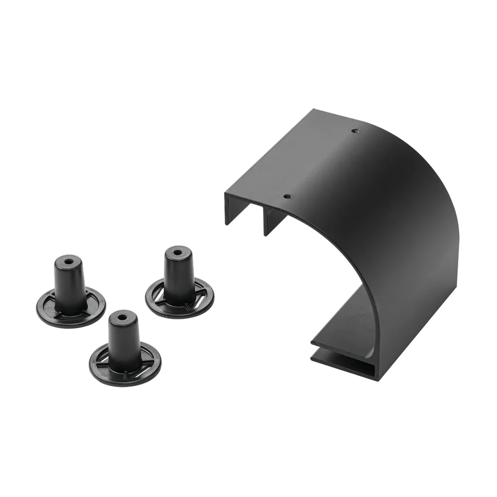 Hoffman LRD18BLK Radius Drop Kit, fits 18.00, Black, Aluminum