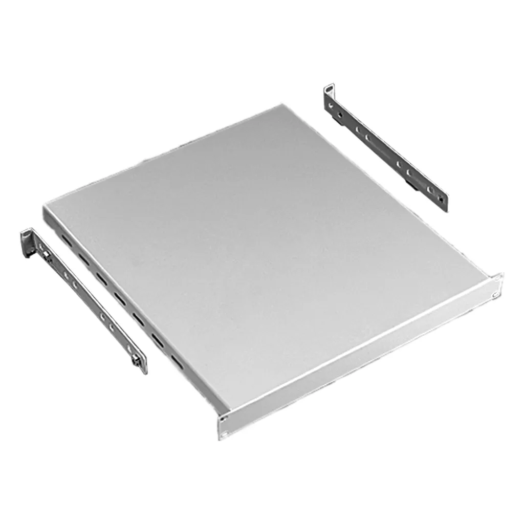 Hoffman P19SH68B Rack-Mount Adjustable Shelf, fits 19 in Rack A, Black, Steel
