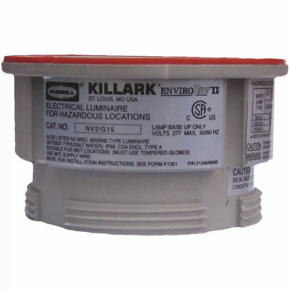 Hubbell Electrical Systems NV2IG15 Gray Incandescent Body