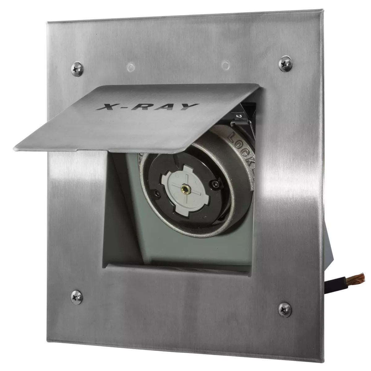 Hubbell HBL25605H/LOCK Receptacle, 2P3W, 60A 250V, X-RAY, SS