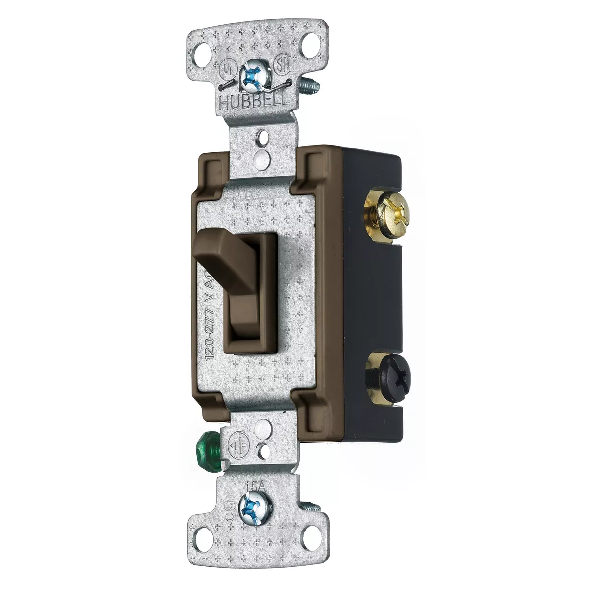 Hubbell Wiring Devices RS415 15 Amp 120 VAC 4-Way Brown Toggle Switch