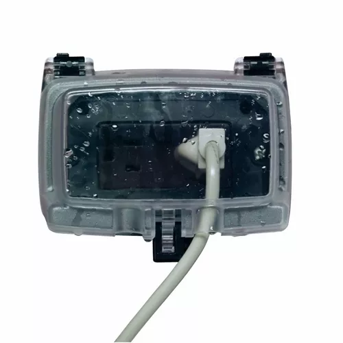 Intermatic WP1000HC 1Gang Horizontal Weatherproof In-Use Cover, 2-1/4" Deep - Clear