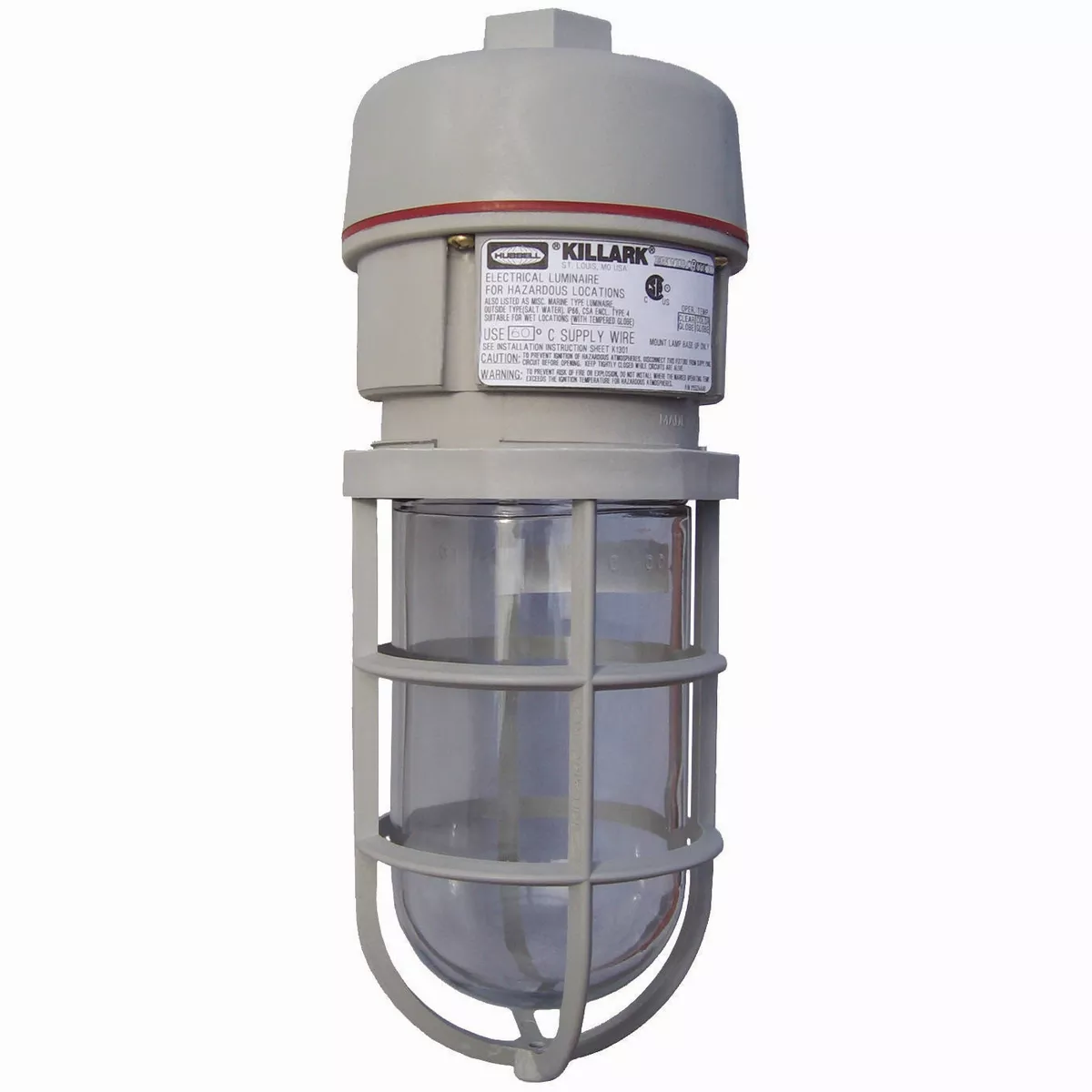 Killark NV2IG15AHG 150W Incandescent Pendant with Tempered Globe and Guard