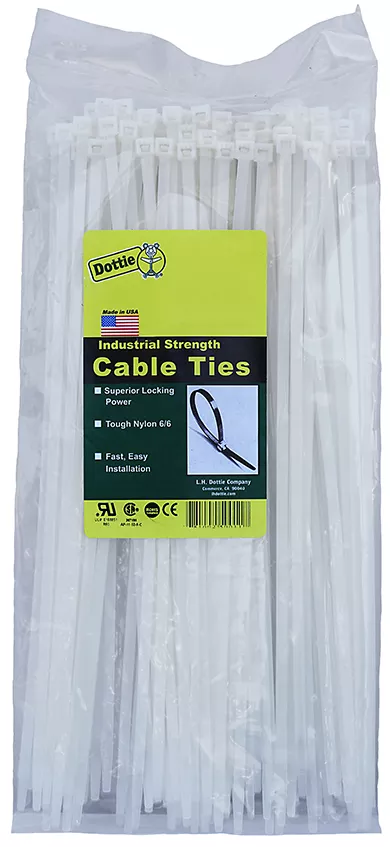 LH Dottie DT4 4-1/2 Inch Natural Standard Duty Bent Tip Cable Tie
