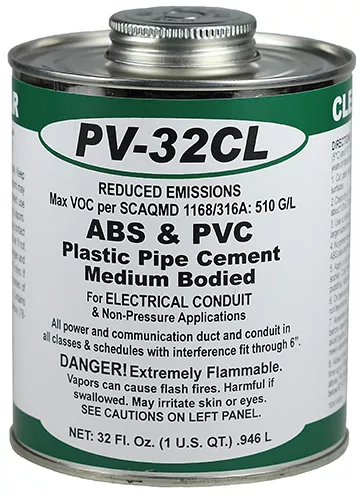 LH Dottie PV32CL ABS and PVC Clear Quart Solvent Cement