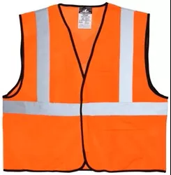 MCR Safety VCS2MOL Hi Vis Reflective Orange Safety Vest Large