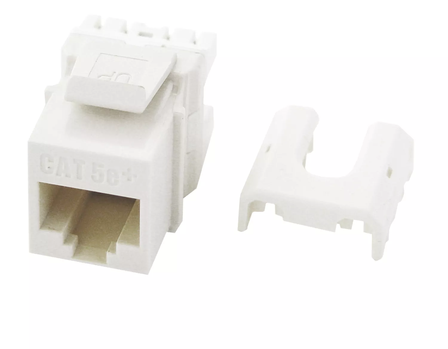 On-Q WP3475-WH RJ45 8-Position 8-Wire Category 5E White Plastic Quick Connect Keystone Connector